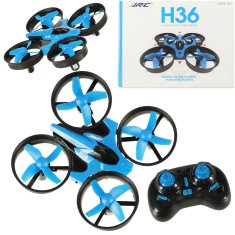 WOWO Mini dron na daljinsko upravljanje - Mini dron JJRC H36 RC, daljinsko voden, 2,4 GHz, 4CH, 6 osi, moder