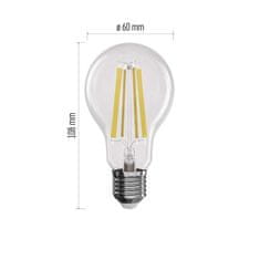 Emos LED žarnica filament A60, E27, nevtralno bela, zatemnilna