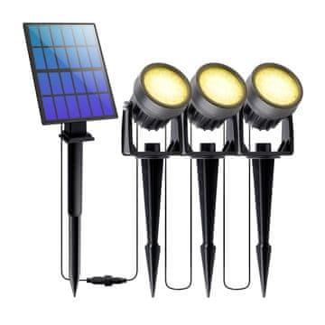 LUMILED 3x Solarni vrtni reflektor LED v tleh RAGUS IP65