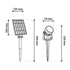 LUMILED 3x Solarni vrtni reflektor LED v tleh RAGUS IP65