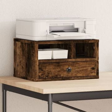 Vidaxl vidaXL Stojalo za tiskalnik dimljen hrast 40x32x22,5 cm