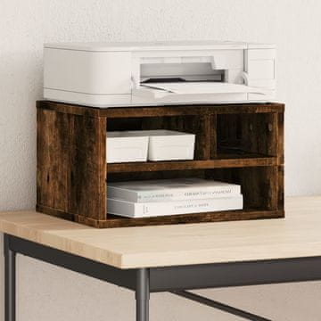 Vidaxl vidaXL Stojalo za tiskalnik dimljen hrast 40x32x22,5 cm
