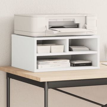 Vidaxl vidaXL Stojalo za tiskalnik belo 49x40x22,5 cm