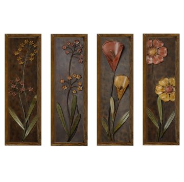 Wallity Dekorativno uokvirjeno slikarstvo MDF (4 kosi), KZM384