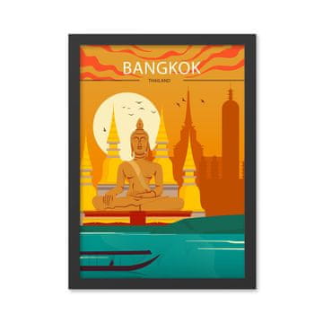 Wallity Dekorativno uokvirjeno slikarstvo MDF, Bangkok 2 (40 x 55)