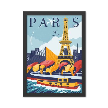 Wallity Dekorativno uokvirjeno slikarstvo MDF, Pariz 4 (40 x 55)