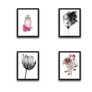 Wallity Dekorativno uokvirjeno slikarstvo (4 kosi)