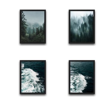 Wallity Dekorativno uokvirjeno slikarstvo (4 kosi)