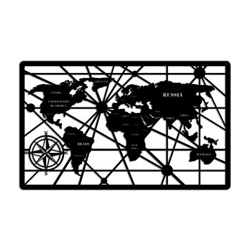 Wallity Dekorativni kovinski stenski pripomoček