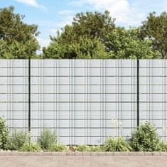 shumee Vrtna platna za zasebnost 10 kosov svetlo siva 252.5x19 cm PVC