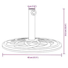 Vidaxl Podstavek za senčnik za Ø38/48 mm palice 12 kg okrogel