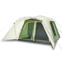 Vidaxl Družinski šotor s predprostorom 9 oseb zelen hitra postavitev