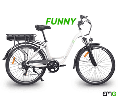 Trevi EMG Funny električno kolo, cestno, 66,04 cm, belo