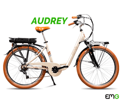 Trevi EMG Audrey električno kolo, vintage, 66,04 cm, rjavo-bež