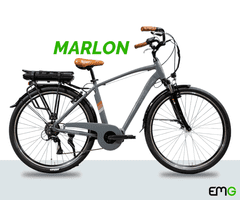 Trevi EMG Marlon električno kolo, vintage, 71,12 cm, sivo