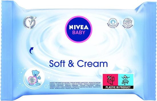 Nivea Baby Soft & Cream robčki 63 kos
