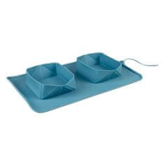 Duvo+ Silikonska zložljiva dvojna posoda za potovanja 600ml 39x23,5x5cm