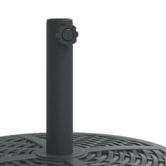 Vidaxl Podstavek za senčnik s kolesi za drog Ø38/48 mm 27 kg okrogel