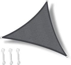 Vixson Trikotna ponjava za senco, Senčna ponjava, Senčna jadro (Siva, 3 x 3 x 3 m) | SHADI