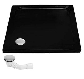 REA Savoy akrilni tuš kad Black 80x80