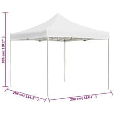 Vidaxl Profesionalni šotor za zabave aluminij 3x3 m bel
