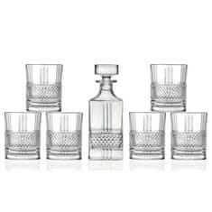 Set za whiskey Brillante Eco Luxion / 7-delni / kristalno steklo