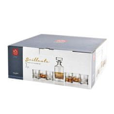 Set za whiskey Brillante Eco Luxion / 7-delni / kristalno steklo