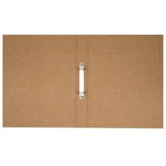 Karton P+P Karton P+P, vezivo z dvema obročkoma, Kraft, A4, širina hrbtišča 4 cm, rjave barve