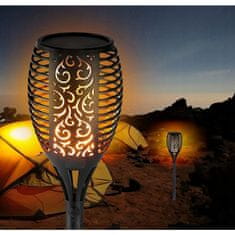 Gardlov vrtne solarne LED svetilke, efekt bakle, 4 kosi