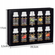 Ruhhy Set 10x 15ml aromatičnih eteričnih olj dišav za difuzorje