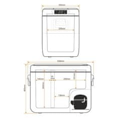 Yolco Potovalni hladilnik s kompresorjem Yolco KX40 Carbon 34L 12V 24V 240V