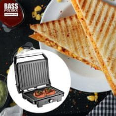 Bass Polska 2500W električni toaster in kontaktni žar za sendviče