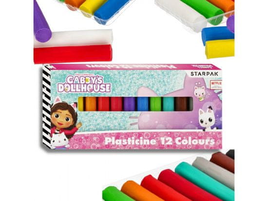DreamWorks Mačja hiša Gabi plastelin set 12 barv