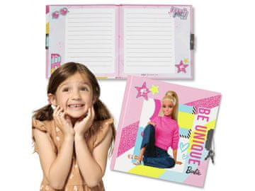 sarcia.eu Barbie Dnevnik s črtami, zapiranje na ključavnico 14x14x1 cm