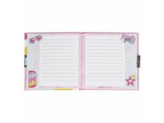 sarcia.eu Barbie Dnevnik s črtami, zapiranje na ključavnico 14x14x1 cm 
