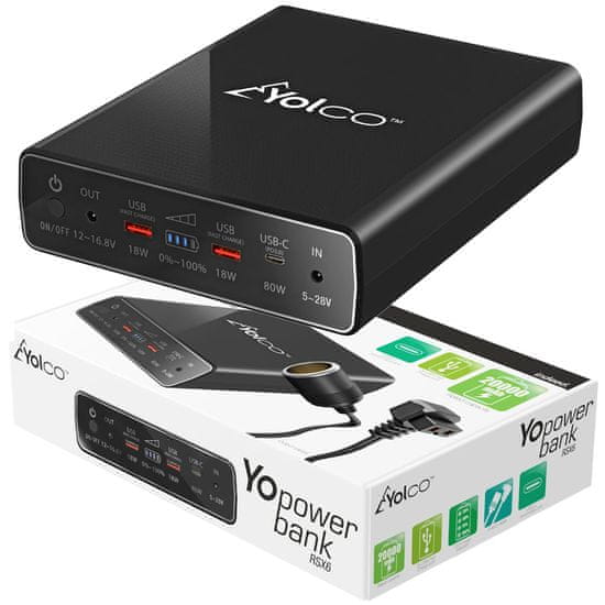 Yolco Zunanja baterija za hladilnike Yolco RSX6 20000mAh