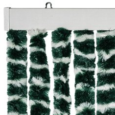 Vidaxl Zavesa proti mrčesu zelena in bela 90x200 cm šenilja