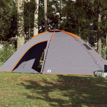 Vidaxl vidaXL Kamperski šotor za 8 oseb, oranžen, vodoodporen