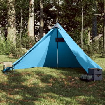 Vidaxl vidaXL Družinski šotor Teepee za 7 oseb, moder, vodoodporen