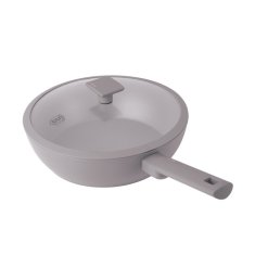 Berlingerhaus Ponev WOK s titanovo površino in pokrovom 28 cm Taupe Collection BH-8094