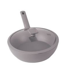 Berlingerhaus Ponev WOK s titanovo površino in pokrovom 28 cm Taupe Collection BH-8094