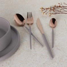 Berlingerhaus Komplet pribora iz nerjavečega jekla 24 kosov poliranega Taupe - Rose Gold BH-3071