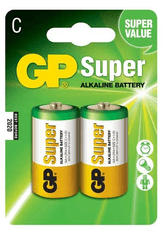 GP Baterija alkalna SUPER R14-C 1.5V 2/1
