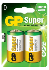 GP Baterija alkalna SUPER R20-D 1.5V 2/1