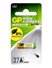 GP Baterija alkaline LR27 12V, 8,00x28,5mm, pakiranje 1/1
