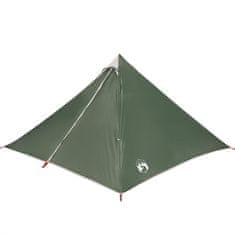 Vidaxl Družinski šotor tipi za 7 oseb zelen vodoodporen