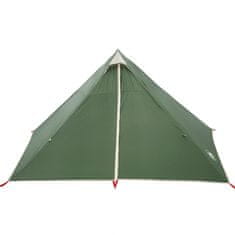 Vidaxl Družinski šotor tipi za 7 oseb zelen vodoodporen