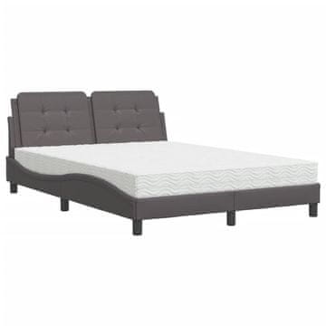 Vidaxl Posteljni okvir brez vzmetnice Zadar siva 120x200 cm umetno usnje