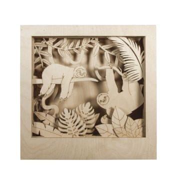 Rayher.	 Lesena sestavljanka Lenivec, 24x24x6.5cm, 11-delna
