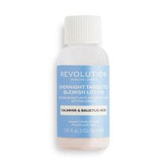 Revolution Skincare Overnight Targeted Blemish Lotion Calamine & Salicid Acid nočna nega za zmanjšanje aken 30 ml